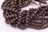 3mm 4mm 6mm 8mm 10mm Chocolate Bronze Hematite Beads Brown Hematite Loose Beads 15.5" Strands