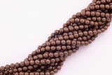 8mm 10mm Chocolate Hematite Beads Faceted Brown Hematite Loose Beads 15.5" Strands