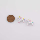 Unicorn pegasus charm enamel charm 18k Gold Filled charm bar charms for bracelets and necklaces minimalist cz pave silver for jewelry making