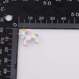 Unicorn pegasus charm enamel charm 18k Gold Filled charm bar charms for bracelets and necklaces minimalist cz pave silver for jewelry making