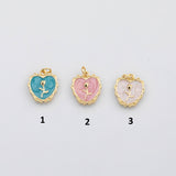 18K Gold PVD Enamel Flower Rose Charm k402 - Tarnish Resistant