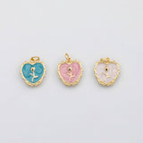 18K Gold PVD Enamel Flower Rose Charm k402 - Tarnish Resistant