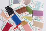 Bellavera Natural Silk Cord 10 Packets (23 yards) Beading String Beading Wire with needles attached Silk Thread Silk String All Colors Sizes