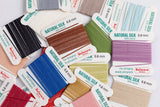 Bellavera Natural Silk Cord 10 Packets (23 yards) Beading String Beading Wire with needles attached Silk Thread Silk String All Colors Sizes