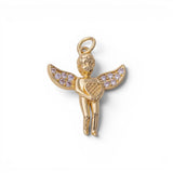 Cupid Heart Valentine's Day Angel 23x19mm Gold pvd Plated Tarnish Resistant