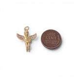 Cupid Heart Valentine's Day Angel 23x19mm Gold PVD Plated Tarnish Resistant
