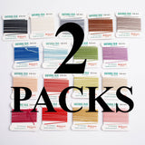 Bellavera Natural Silk Cord 2 Packets (4.5 yards) Beading String Beading Wire with needles attached. Silk Thread Silk String All Color Sizes
