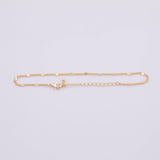 Gold PVD Plated Satellite Starburst chain charm bar bracelets tarnish resistant