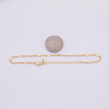 Gold PVD Plated Satellite Starburst chain charm bar bracelets tarnish resistant