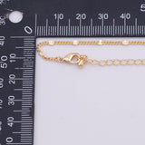 Gold PVD Plated Satellite Starburst chain charm bar bracelets tarnish resistant