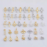 Gold PVD Ion Plated Charm Mix for Charm Bar Bracelets Necklaces Charms Gold Filled Charms Minimalist CZ Pave