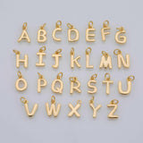 Gold pvd Plated Alphabet letters 8x12mm bubbly puffy style tarnish resistant