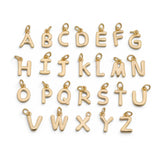 Gold PVD Plated Alphabet letters 8x12mm bubbly puffy style tarnish resistant