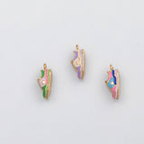 18K Gold pvd Shoes charm sneakers tennis shoes enamel charm - Tarnish Resistant
