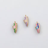 18K Gold PVD Shoes charm sneakers tennis shoes enamel charm - Tarnish Resistant
