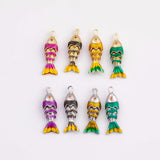 18K Gold PVD fish charm with flexible spine - Tarnish Resistant
