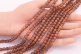 6mm 8mm Dark Champagne Tan Druzy Agate Beads Smooth Round Loose Beads 15.5" Strands
