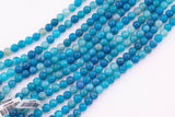 8mm Blue Fire Agate Beads Smooth Round Loose Beads 15.5" Strands