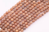 8mm 10mm Champagne Tan Druzy Agate Beads Smooth Round Loose Beads 15.5" Strands