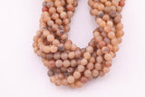 8mm 10mm Champagne Tan Druzy Agate Beads Smooth Round Loose Beads 15.5" Strands