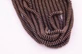 8mm Chocolate Brown Hematite Roundel Spacer Saucer Beads Loose Beads 15.5" Strands