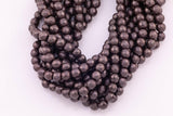 8mm Dark Brown Chocolate Hematite Beads Faceted Brown Hematite Loose Beads 15.5" Strands