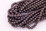 8mm Dark Brown Chocolate Hematite Beads Faceted Brown Hematite Loose Beads 15.5" Strands