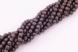 8mm Dark Brown Chocolate Hematite Beads Faceted Brown Hematite Loose Beads 15.5" Strands