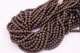 3mm 4mm 6mm 8mm 10mm Chocolate Bronze Hematite Beads Brown Hematite Loose Beads 15.5" Strands