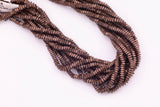 4mm Brown Chocolate Hematite Beads Square Faceted Spacer Beads Brown Hematite Loose Beads 15.5" Strands