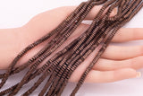 4mm Brown Chocolate Hematite Beads Square Faceted Spacer Beads Brown Hematite Loose Beads 15.5" Strands