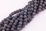 10mm Matte Dark Gray Agate Beads Smooth Round Loose Beads 15.5" Strands