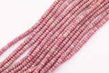 6mm Natural Pink Rhodonite Beads Roundel Smooth Loose Beads 15.5" Strands