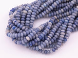 6mm Light Royal Blue Aventurine Beads Roundel Semi-Matte Loose Beads 15.5" Strands