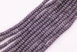 6mm Dark Gray Purple Jade Beads Roundel Semi-Matte Loose Beads 15.5" Strands