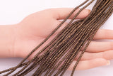 3mm Cube Bronze Hematite Spacer Beads Brown Hematite Loose Beads 15.5" Strands
