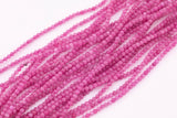 4mm Raspberry Pink Jade Beads Smooth Round Loose Beads 15.5" Strands