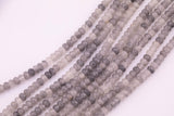 8mm Gray Jade Beads Smooth Semi-Matte Roundel Loose Beads 15.5" Strands