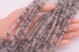 8mm Gray Jade Beads Smooth Semi-Matte Roundel Loose Beads 15.5" Strands