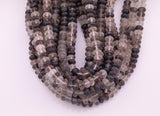8mm Dark Gray Jade Beads Smooth Semi-Matte Roundel Loose Beads 15.5" Strands