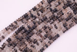 8mm Dark Gray Jade Beads Smooth Semi-Matte Roundel Loose Beads 15.5" Strands