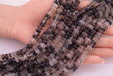 8mm Dark Gray Jade Beads Smooth Semi-Matte Roundel Loose Beads 15.5" Strands