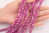 8mm Raspberry Pink Jade Beads Semi-Matte Smooth Round Loose Beads 15.5" Strands