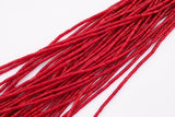 Red Bamboo Coral Beads 3x7mm Stick Shape Loose Beads 15.5" Strands