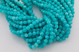 8mm 10mm Teal Jade Beads Smooth Round Loose Beads 15.5" Strands