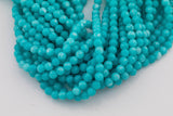 8mm 10mm Teal Jade Beads Smooth Round Loose Beads 15.5" Strands