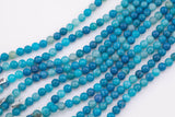 8mm Blue Fire Agate Beads Smooth Round Loose Beads 15.5" Strands