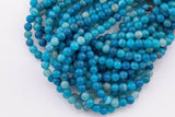8mm Blue Fire Agate Beads Smooth Round Loose Beads 15.5" Strands