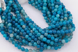 8mm Blue Fire Agate Beads Smooth Round Loose Beads 15.5" Strands