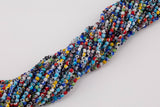 4mm Evil Eye Beads Glass Beads Smooth Round Loose Beads 15.5" Strands